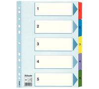 Esselte a4 mylar 1-5 partie dividers - multicolore 100160 Multicolore G