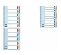 Esselte Intercalaires en carton, uni,A4,6 pièces,multicolore Multicolore G