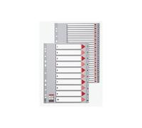 Esselte intercalaires numériques 1-10 divisions polypropylène a4 gris 100105