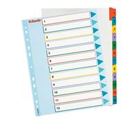 Intercalaire numérique réinscriptible A4+ Esselte 12 onglets multicolores - 1 jeu