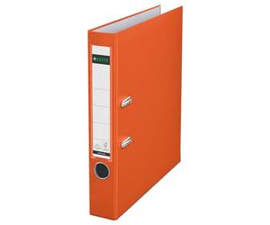 Esselte-Leitz 10155045 Classeur à Levier en Plastique 180° pour A4 avec Dos Étroit et Encoches - Orange