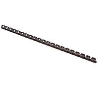 Peigne à relier en plastique, diamètre: 10 mm, noir