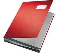 Esselte Leitz 57000025 Parapheur couverture en carton recouvert de plastique, 20 compartiments (Rouge) (Import Allemagne)