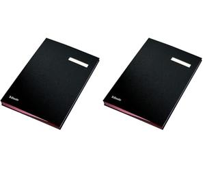 Esselte-Leitz 621064 Parapheur avec 10 compartiments couverture en plastique (Noir) (Lot de 2)