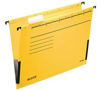 Esselte-Leitz Alpha Élastiques, Pochettes En Carton Avec Porte-Étiquette (Jaune)