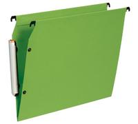 Esselte LGM VisioPlus PP - Dossiers Suspendus A4 Latéraux, Capacité 100 Feuilles, Fond en V, Entraxe 330 mm, Porte-Étiquette XL Intégré, Lot de 10, Vert, 58133