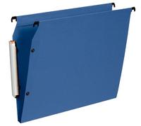 Esselte LGM VisioPlus PP - Dossiers Suspendus A4 Latéraux, Capacité 200 Feuilles, Fond 15 mm, Entraxe 330 mm, Porte-Étiquette XL Intégré, Lot de 10, Bleu, 58134