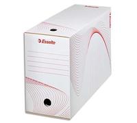 Boîte archives esselte standard carton ondulé recyclable a4 245x345mm dos 150mm assemblage manuel facil coloris blanc