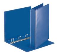 Esselte - Lot de 10 Classeurs à anneaux personnalisables, Format A4, Capacité de 280 feuilles, En carton recouvert de polypropylène, 4 anneaux, Bleu, 49715