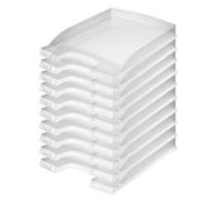 Esselte, Lot de 10 corbeilles à courrier A4, Empilable, 300F, Transparent