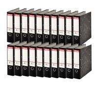 Esselte, Lot de 10x Classeurs à Levier, Couverture Carton, A4, Dos 7,5cm, Noir, 46997