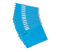 Esselte, Lot de 15 Dossiers Suspendus A4 Renforcé, 150 feuilles, Bleu | Lot de 15 dossiers suspendus A4 renforcés, 150 feuilles, 100% carton durable, onglets et étiquettes inclus, coloris bleu.