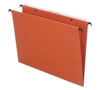 Esselte, Lot de 25 dossiers suspendus verticaux A4, 350 Feuilles, Fond 30mm | Lot de 25 dossiers suspendus Kori A4 verticaux, fond 30mm, capacité 350 feuilles, porte-étiquette intégré, orange.
