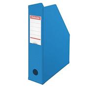 ESSELTE Lot de 5 Boîtes à pan coupé Porte-revues PVC dos 7 cm Livré à plat Bleu