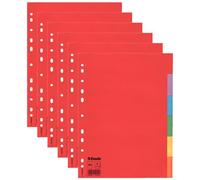 Esselte Lot De 6 Jeux De 6 Intercalaires Carte Eco 160g Couleur A4
