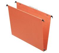 Esselte Orgarex Réf 10403 Lot de 50 dossiers suspendus Papier kraft Fond carrée 30 mm Orange Papier ministre