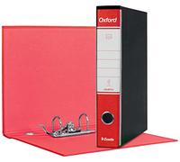 Esselte OXFORD G82 Enregistreur avec étui, avec mécanisme à levier n°1 en format commercial (23 x 30 cm) avec dos de 5 cm, rouge, lot de 8 pièces, 390782160