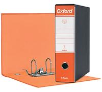 Esselte OXFORD G83 Enregistreur avec étui, avec mécanisme à levier n°1 en format commercial (23 x 30 cm) avec dos de 8 cm, orange, lot de 6 pièces, 390783200