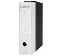 Esselte OXFORD G85 Enregistreur avec étui, avec mécanisme à levier n°1 en format protocole (23 x 33 cm) avec dos de 8 cm, blanc, lot de 6 pièces, 390785000