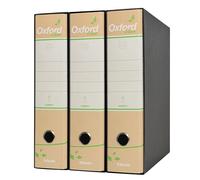 Esselte OXFORD Green Enregistreur avec mécanisme n° 1 en format protocole avec dos de 8 cm, 100% papier recyclé, lot de 3 pièces, 390785054