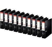 Esselte, Pack 10 Classeurs à levier A4, Dos 75 mm, 550 feuilles, Noir