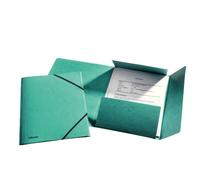 ESSELTE Pochette à cordon A4 / 3 rabats noir 25 vert