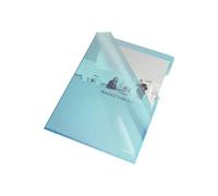 Esselte Pochette Coin A4 Bleu Transparent