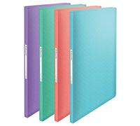 Esselte - Porte-vues A4 avec 40 Pochettes, Capacité 80 Feuilles, Rangement & Présentation de Documents, Maison / Bureau, Motif Texturé, Gamme Colour'Breeze, Coloris Assortis, 626229
