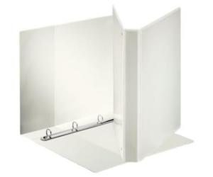 ESSELTE Reliure présentoir personnalisable en PP (3 poches) avec anneaux 4- 25 - rot - f.à maxi - Blanc - 394752000