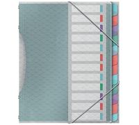 Trieur plastique Esselte ColourBreeze 12 divisions format A4