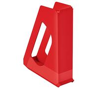 Esselte VIVIDA 628217 Lot de 10 porte-revues Format A4 Idéal pour dépliants, brochures, documents, dossiers et agrafeuses en plastique solide Rouge