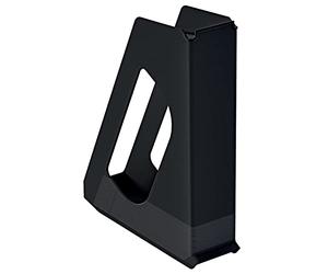Esselte VIVIDA 628220 Lot de 10 porte-revues A4 en plastique solide Noir Idéal pour brochures, documents, dossiers et dossiers