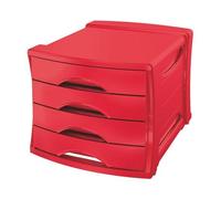 Boîte à tiroirs Europost - rouge