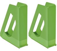 Esselte VIVIDA - Porte-Revues A4 en Plastique Robuste, Rangement pour Catalogues, Magazines et Dossiers, Vert, 628219 (Lot de 2)