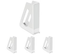Esselte VIVIDA - Porte-Revues A4 en Plastique Robuste, Rangement pour Catalogues, Magazines et Dossiers, Blanc, 628215 (Lot de 4)