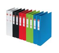 Esselte Vivida Series 12816 Lot de 10 classeurs à 2 anneaux avec couverture en plastique rigide pour la maison/le bureau, tranche de 42 mm, noir, blanc, vert, rouge, bleu