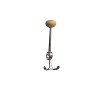 Essem Design Patère Oskar aluminium. bouton en bouleau