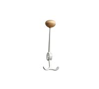 Essem Design Patère Oskar blanc. bouton en bouleau