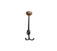 Essem Design Patère Oskar noir. bouton en chêne