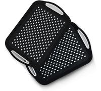 Essen Lot de 2 Plateaux de Service - Planches antidérapantes avec poignées antidérapantes, idéales pour la préparation des Aliments, Le thé, Le Petit déjeuner au lit - Plateau en Plastique pour Une