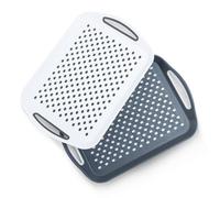 Essen Lot de 2 Plateaux de Service - Planches antidérapantes avec poignées antidérapantes, idéales pour la préparation des Aliments, Le thé, Le Petit déjeuner au lit - Plateau en Plastique pour Une