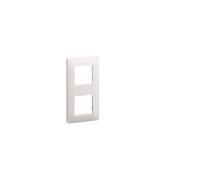 Essensya Plaque 2 postes réversible entraxe 71mm Blanc