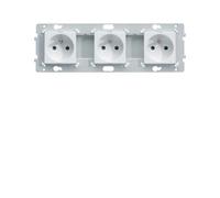 Hager Prise de courant triple Essensya WE123 3x 2P+T 16 A Blanc