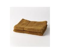 Essential - Lot de 2 serviettes de toilette 50x90 cm 100% Coton coloris bronze