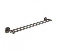 Essentials double barre porte-serviettes, hard graphite brossé (40802AL1)