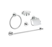 Grohe Essentials - Ensemble d’accessoires pour salle de bains 5 en 1, chrome 40344001