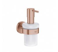 Essentials Set salle de bain Distributeur de savon liquide + Cadre support, Warm Sunset brossé (40369DL1+40394DL1)