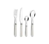 PRADEL ESSENTIEL - Ménagère 24 couverts de table pour 6 personnes - Bistro-Club - Acier inoxydable 18/0, Finition Standard - Noir