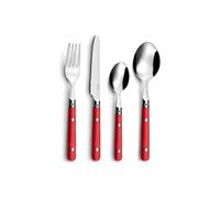 Amefa Ménagère 16 pièces Saxo – Acier inoxydable 18/0 Finition standard Rouge pour 4 personnes