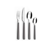 PRADEL ESSENTIEL - Ménagère 24 couverts de table pour 6 personnes - Tonic - Acier inoxydable 18/0, Finition Standard - Gris